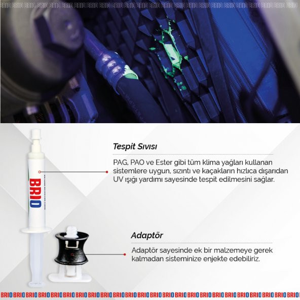 Brio Uv Kaçak Tespit Sıvısı Kaçak Arama 7,5 Ml 12 Li - Resim 3