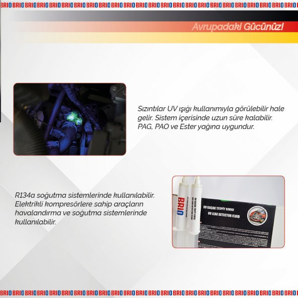 Brio Uv Kaçak Tespit Sıvısı Kaçak Arama 7,5 Ml 12 Li - Resim 4