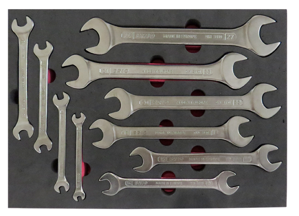 Brio Anahtar İki Ağız Set 10 Parça 6X7-24X27 Sünger Yataklı - 2