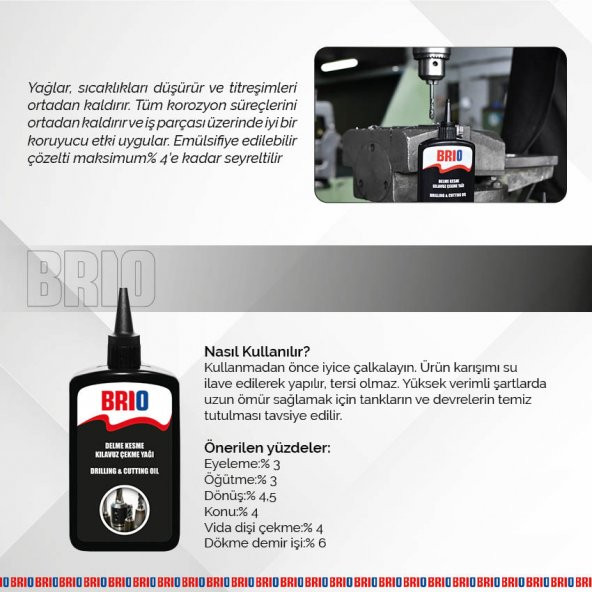 Brio Delme Kesme Kılavuz Çekme Yağı 460Ml - 4