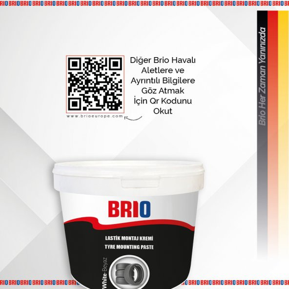 Brio Lastik Montaj Kremi Beyaz 5 Kg - Resim 5