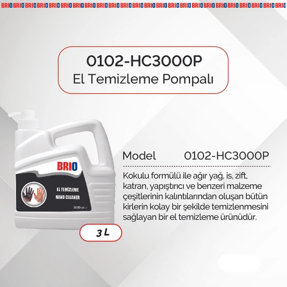 Brio El Temizleme Pastası 3000 Ml Pompalı - 2