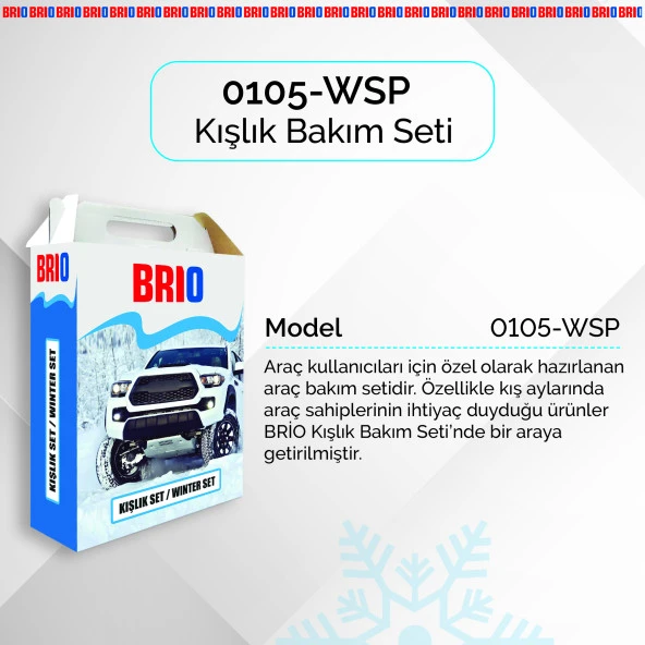 Brio Kışlık Set Plus Buğu Önleyici+Yağmur Kaydırıcı+Buz Kazıyıcı+Buz Çözücü+Cam Suyu -50 Derece - 2