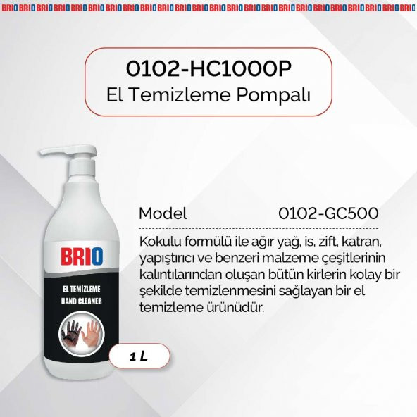 Brio El Temizleme Pastası 1000 Ml Portakal Pompalı - 3