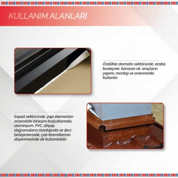 Brio Pu Mastik & Yapıştırıcı 280 Ml 40S Gri - 4