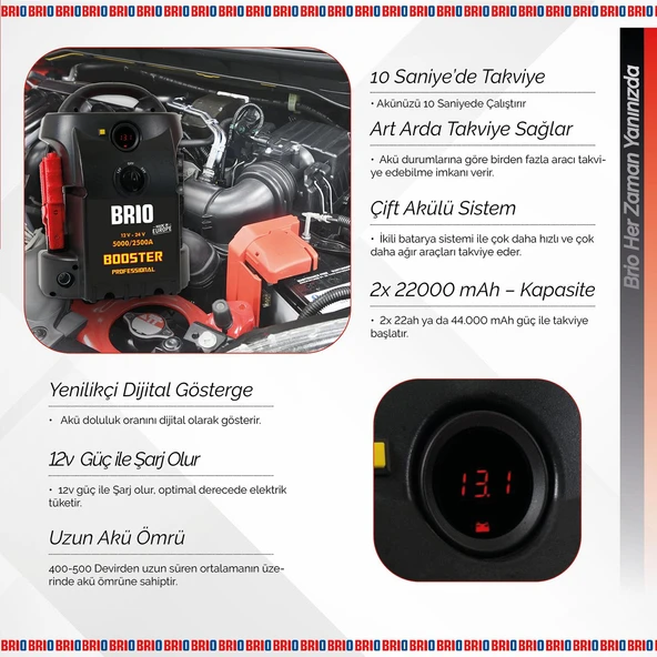 Brio Akü Takviye Cihazı 12X24V 5000A - 5
