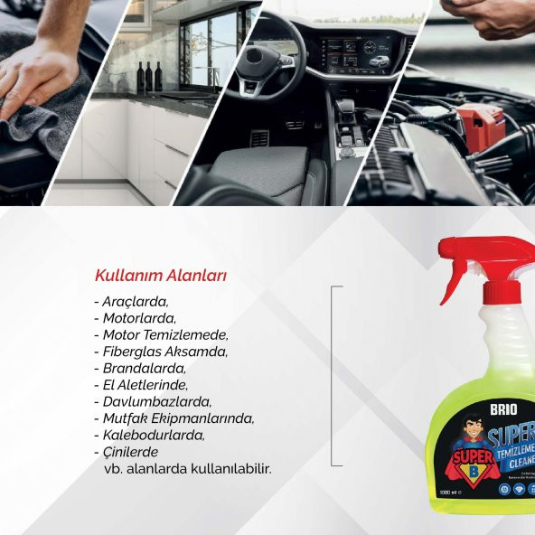 Brio Süper Genel Temizleyici Yağ Sökücü 1 L - Resim 3