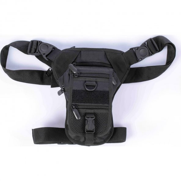 Tactical Siyah Özel Bölmeli Silah Taşıma Bel ve Bacak Çantası - 2