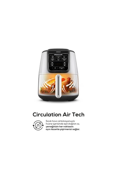 Karaca Air Pro Cook Xl 2 In 1 Konuşan Airfryer Cool Gray - 3