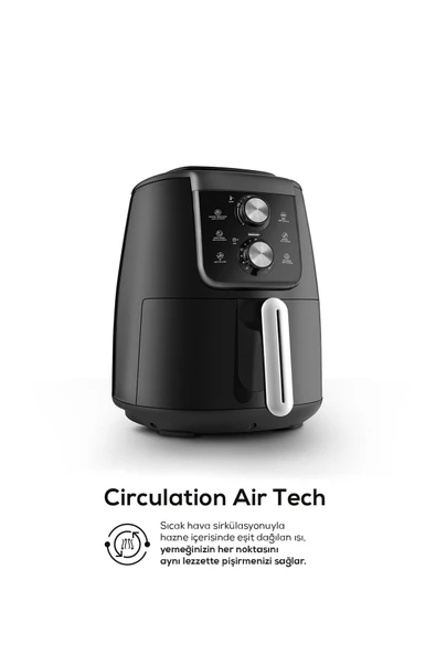 Karaca Air Pro Cook Manuel Xl Airfryer Black 4 Kişilik - 6