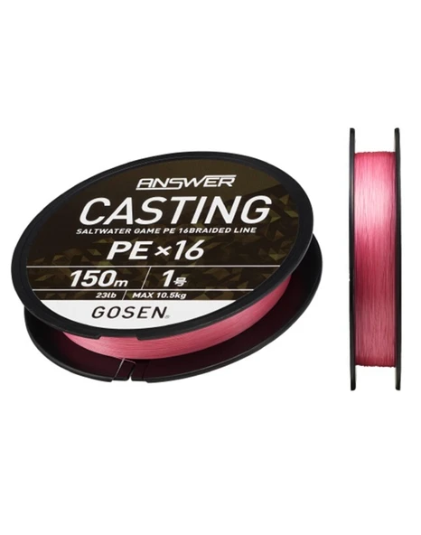 Gosen X16 Casting Answer PE 16 Örgü Spin İpi 150mt Pink - 2