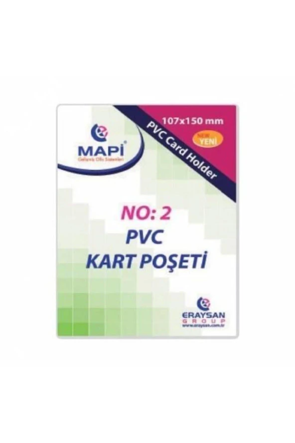 Mapi Pvc Dikey Kart Poşeti No:2 107x150 Mm 100 Lü (1 Paket 100 Adet)