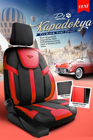 PANDA KAPADOKYA SERİSİ JAKAR KUMAŞ OTO KOLTUK KILIFI - TAM SET - 2