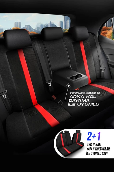 PANDA KAPADOKYA SERİSİ JAKAR KUMAŞ OTO KOLTUK KILIFI - TAM SET - 3