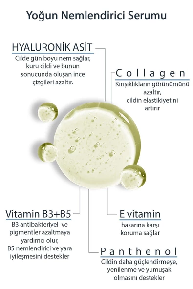 Hyaluronik Asit Yoğun Nemlendirici Ve Canlandırıcı, Pürüzsüz, Dolgunlaştırıcı Cilt Serumu 30 ml - 2