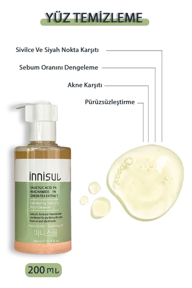 Yağlı Ciltler Sivilce Ve Akne Karşıtı Bakım Seti: Yüz Temizleme Jeli,aha Bha Peeling Serum,tonik - 2