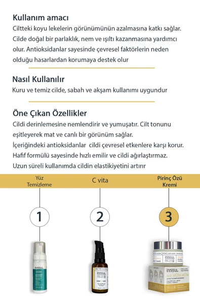 Onarıcı Canlandırıcı, Yoğun Nemlendirici Ve Antioksidan Etkili Pirinç Özlü Günlük Kremi 50 ml - 3