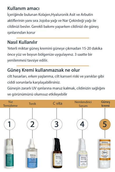 Ton Eşitleyici, Iz Bırakmayan, Ferahlık, Leke Karşıtı Kolajen Içeren Güneş Kremi Light Spf50 50 ml - 3