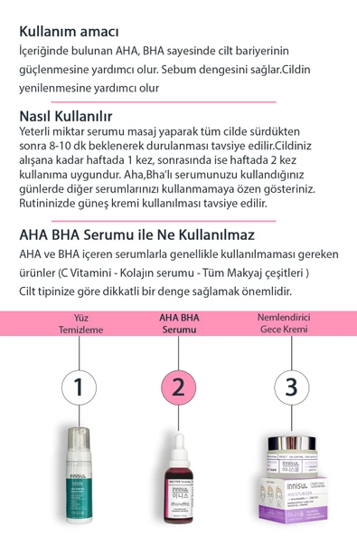 10% AHA + 2% BHA Gözenek Sıkılaştırıcı Ve Akne Karşıtı, Cilt Yenileyici Kırmızı Peeling Serum 30 ml - 3