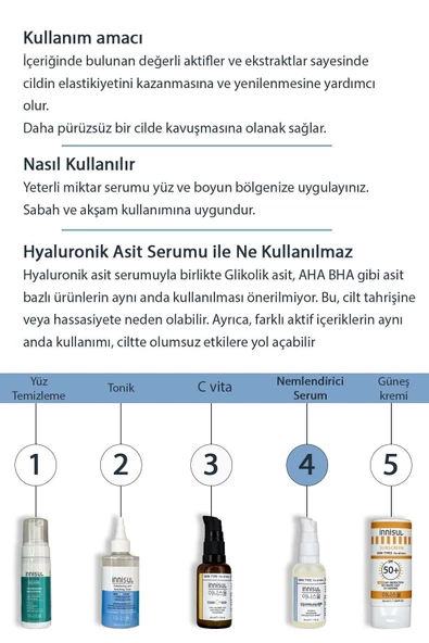 Hyaluronik Asit Yoğun Nemlendirici Ve Canlandırıcı, Pürüzsüz, Dolgunlaştırıcı Cilt Serumu 30 ml - 3