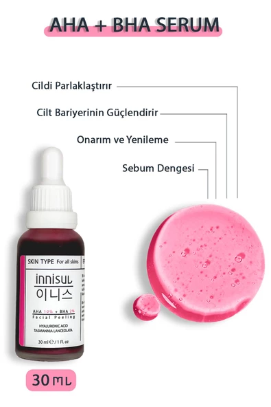 Pürüzsüz Ve Derinlemesine Cilt Yenilenme Için Bakım Seti: Aha Bha Peeling Serum, Glikolik Asit Tonik - 2