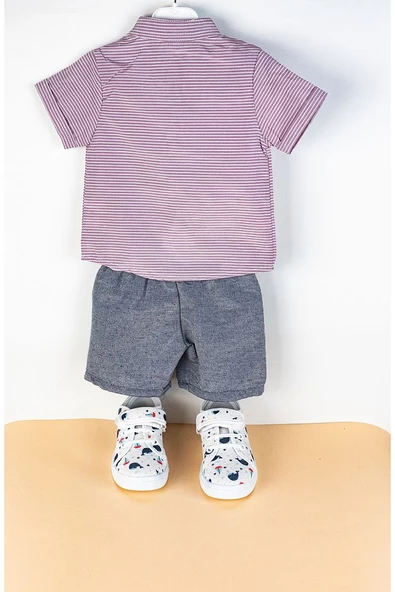 Bebek Alt Üst Takım Şort - Gömlek 3 - 18 AY - 2