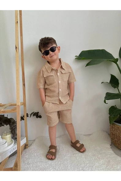 Çocuk Şort - Gömlek Takım 2-8 Yaş - 8