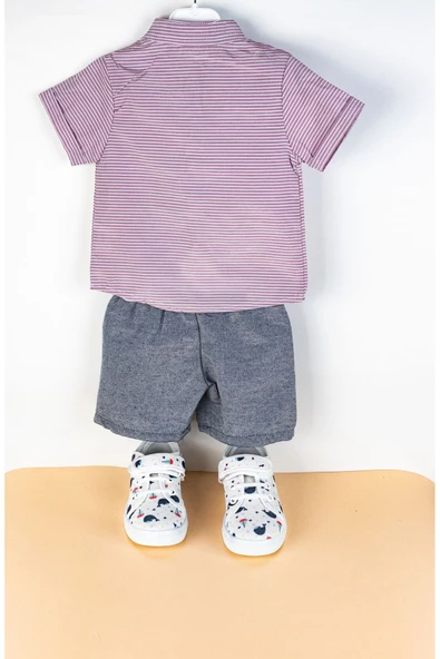 Bebek Alt Üst Takım Şort - Gömlek 3 - 18 AY - 4