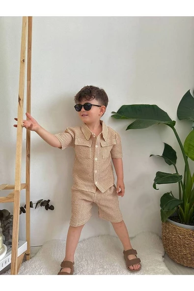 Çocuk Şort - Gömlek Takım 2-8 Yaş - 7