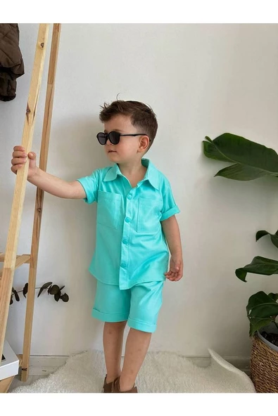 Çocuk Şort - Gömlek Takım 2-8 Yaş - 4