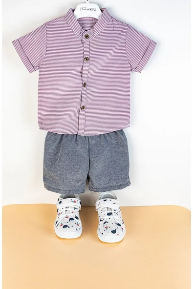 Bebek Alt Üst Takım Şort - Gömlek 3 - 18 AY