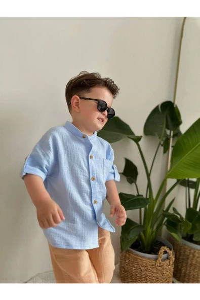 Çocuk Şort - Gömlek Takım 2-8 Yaş - 10