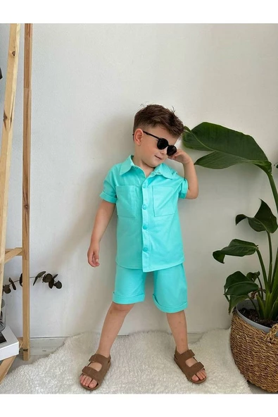 Çocuk Şort - Gömlek Takım 2-8 Yaş - 6