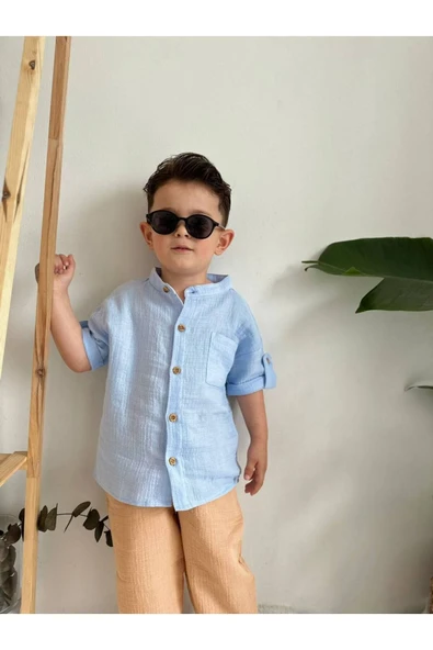 Çocuk Şort - Gömlek Takım 2-8 Yaş - 11