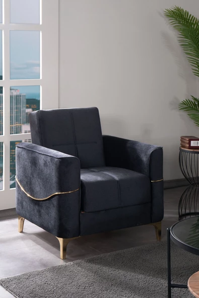 Kilim Mobilya VOGEL Koltuk Takımı 3+2+1+1 Siyah - 4