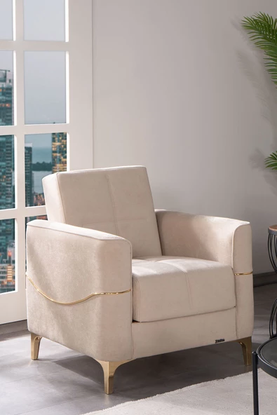 Kilim Mobilya VOGEL Koltuk Takımı 3+3+1+1 Krem - 4