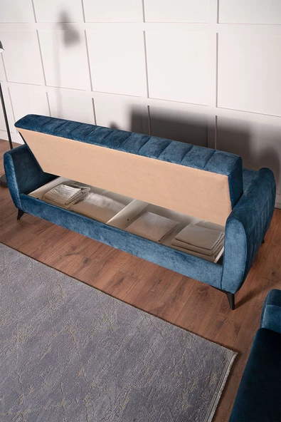 Kilim Mobilya Linda Koltuk Takımı 3 3 B Mavi - Resim 3