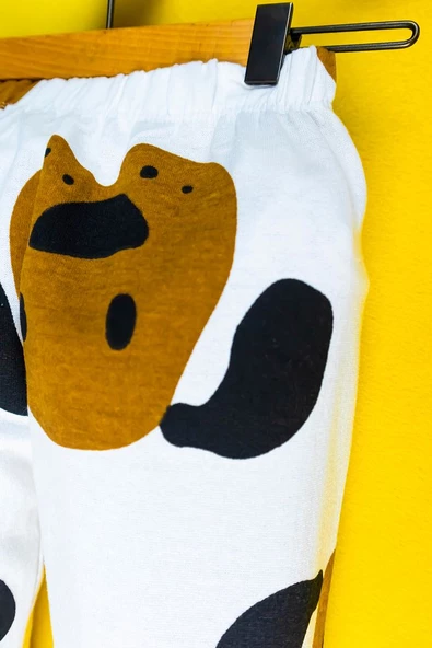 Unisex Çocuk Eşofman Takımı Eğlenceli Köpek Baskılı Pamuklu Oyun Zamanı İçin İdeal Çocuk Giyim - 2