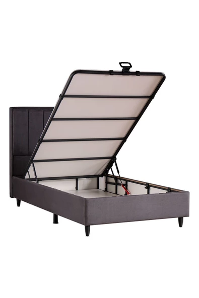 Kilim Mobilya Royal Plus Sandıklı Baza Başlık Seti Antrasit 100X200 - Resim 2