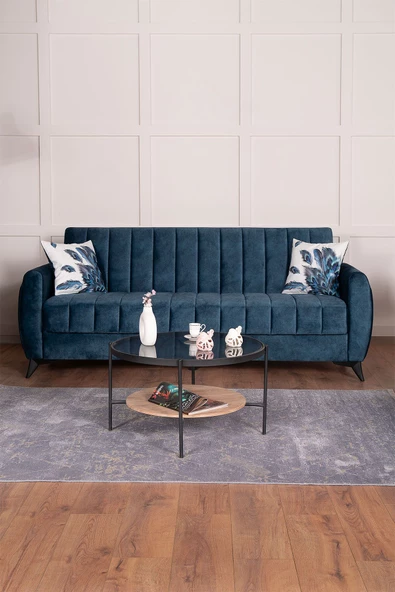 Kilim Mobilya Linda Koltuk Takımı 3 3 B Mavi - Resim 5