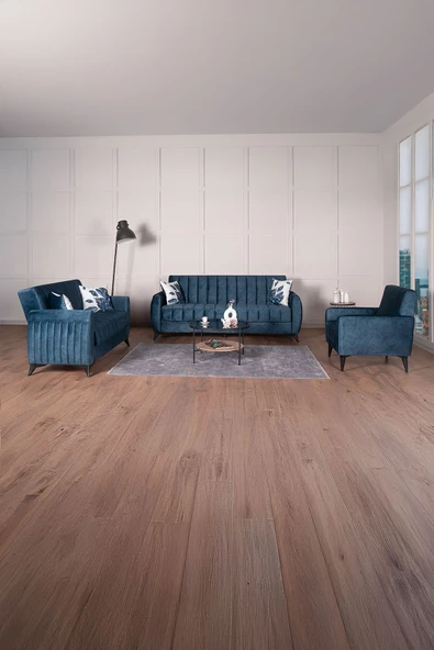 Kilim Mobilya Linda Koltuk Takımı 3 2 B Mavi