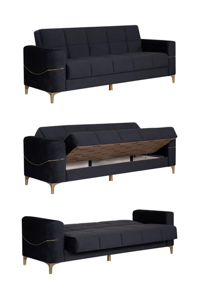 Kilim Mobilya VOGEL Koltuk Takımı 3+2+1+1 Siyah - 6