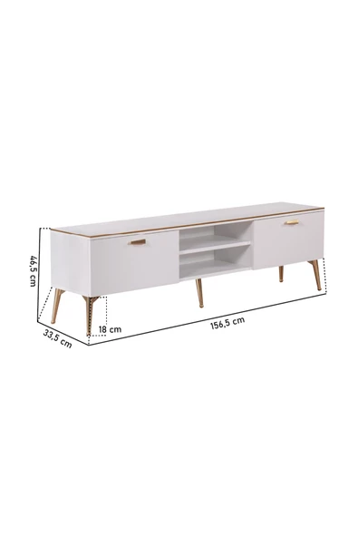Kilim Mobilya DOVE TV ÜNİTESİ GOLD DETAYLI - 8