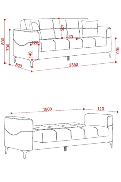 Kilim Mobilya VOGEL Koltuk Takımı 3+3+1+1 Krem - 8