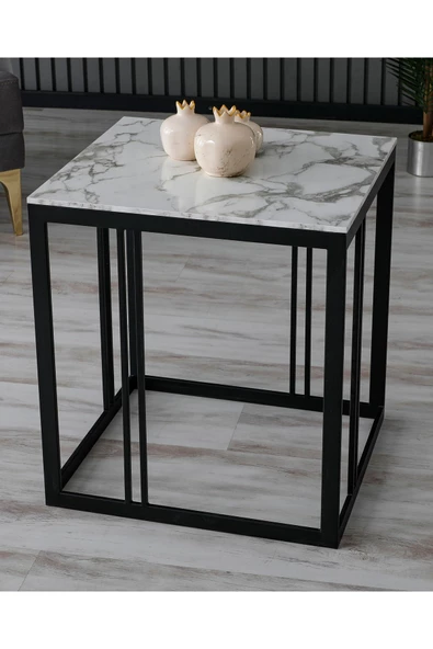 TOCCO MOBİLYA Mercan Orta Sehpa- Mermer Desenli