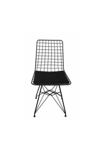 TOCCO MOBİLYA Lavinya Tekli Tel Sandalye-siyah