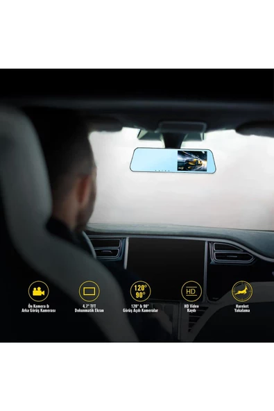 Space24 SP116 Dokunmatik Ekran 4.7 İnç  150mAh Araç İçi Kamera Siyah - 3