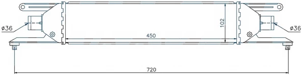 TURBO RADYATÖRÜ INTERCOOLER LINEA 1.3JTD 450x101x50 AL AL SİSTEM - 1