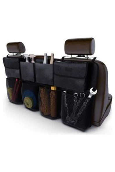 Araba Araç Içi 8 Cepli Oto Eşya Çantası Bagaj Düzenleyici Organizer Çanta - Resim 2