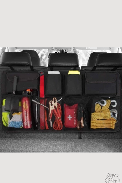 Inndream Araba Araç Oto 8 Cepli Bagaj Organizer Araba Aksesuar Bagaj Çantası - Resim 5